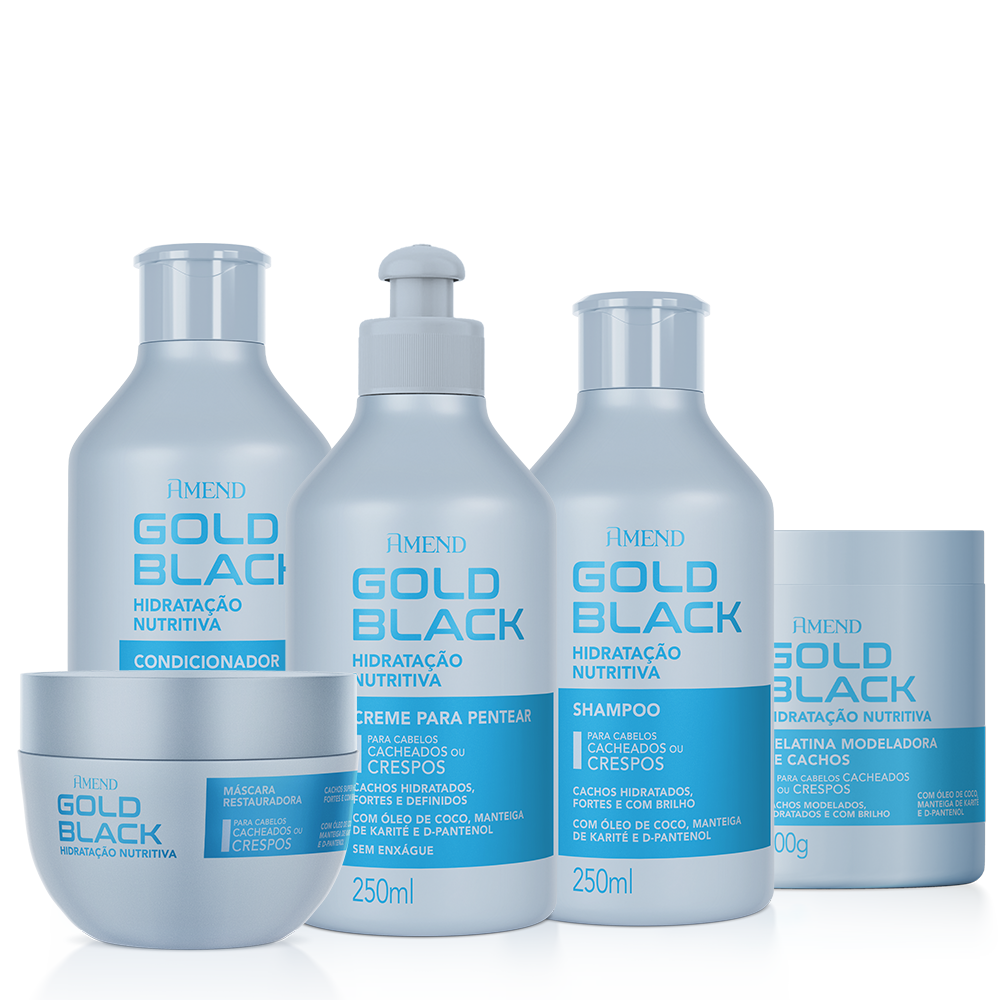 Kit Amend Gold Black Hidratação Nutritiva | 5 produtos